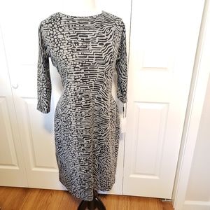 Vicky Tiel Gray & Black Animal Print Dress